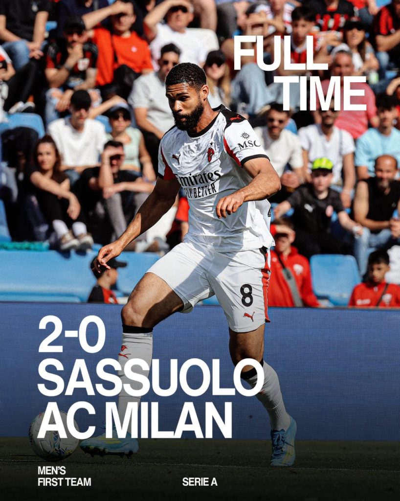 AC Milan fell to a 2-0 defeat against Sassuolo (Photo credit: ac Milan media)