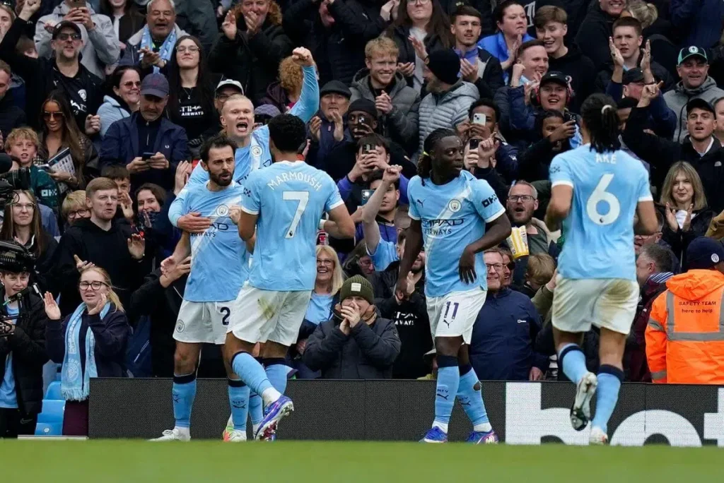 Man city 3-0 brentford. (photo credit: onefootball media)