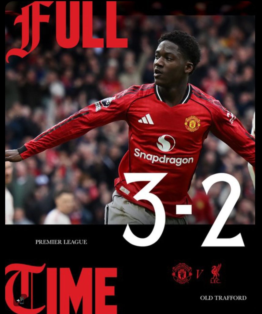 Manchester united 3-2 Liverpool (Photo credit: Manchester United media)
