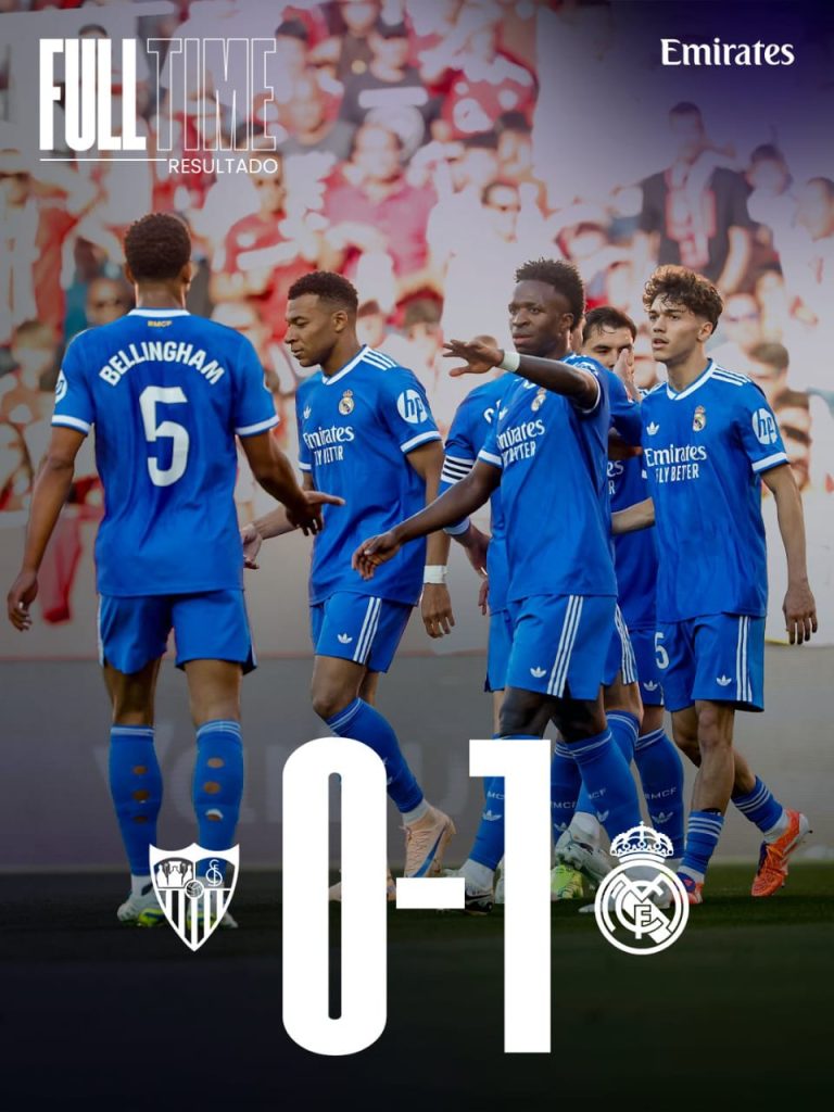 Real Madrid beat Sevilla 1-0 (Photo credit: real Madrid media)