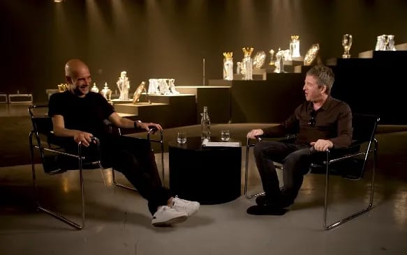 Pep Guardiola interview with Noel (Photo credit: Manchester city media)