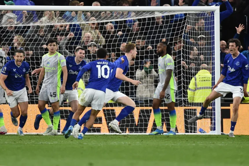 Man city 3-3 everton. (photo credit: man city via x)