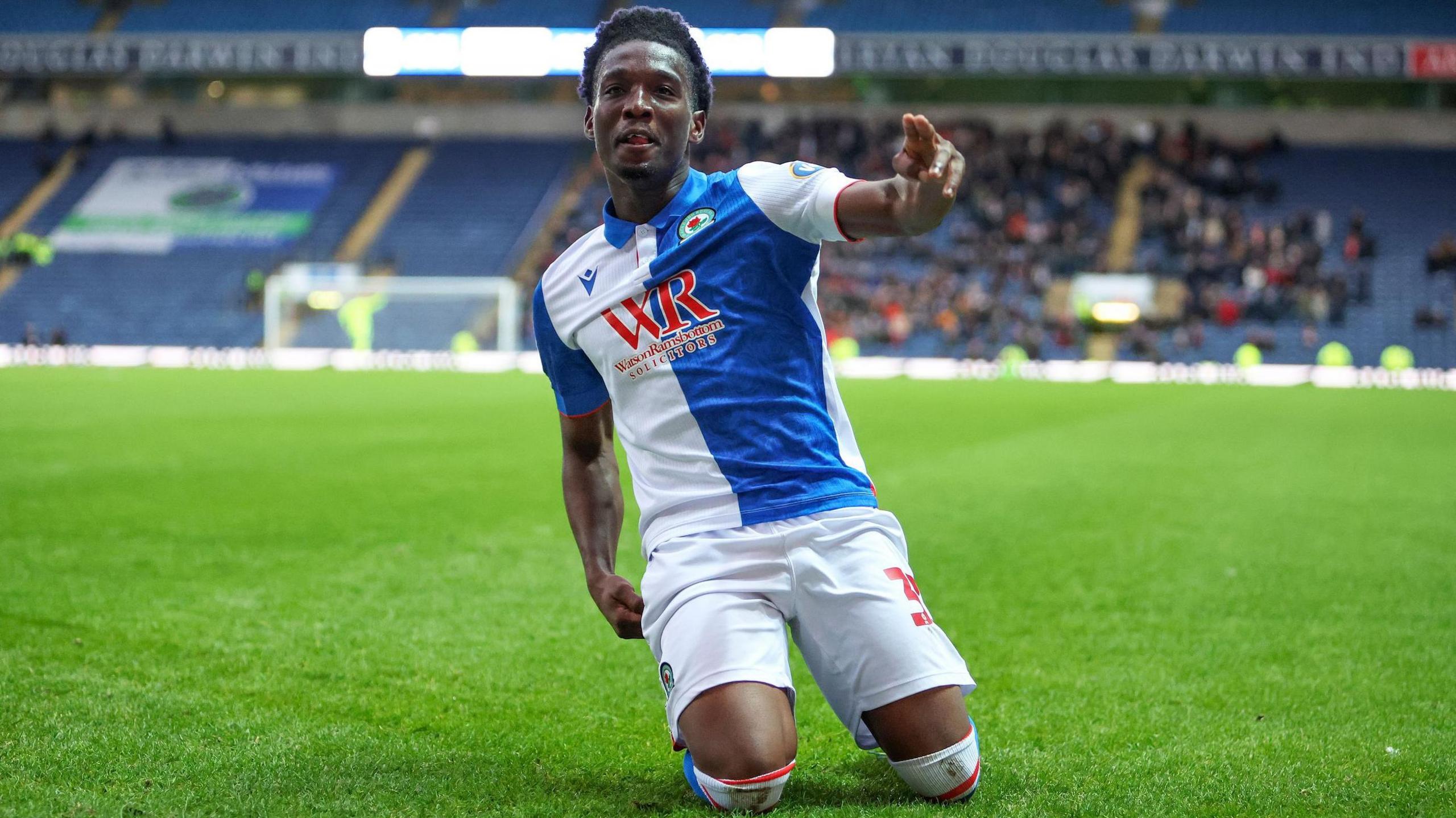 Amario Cozier-Duberry representing Blackburn Rovers - Photo Credit : BBC