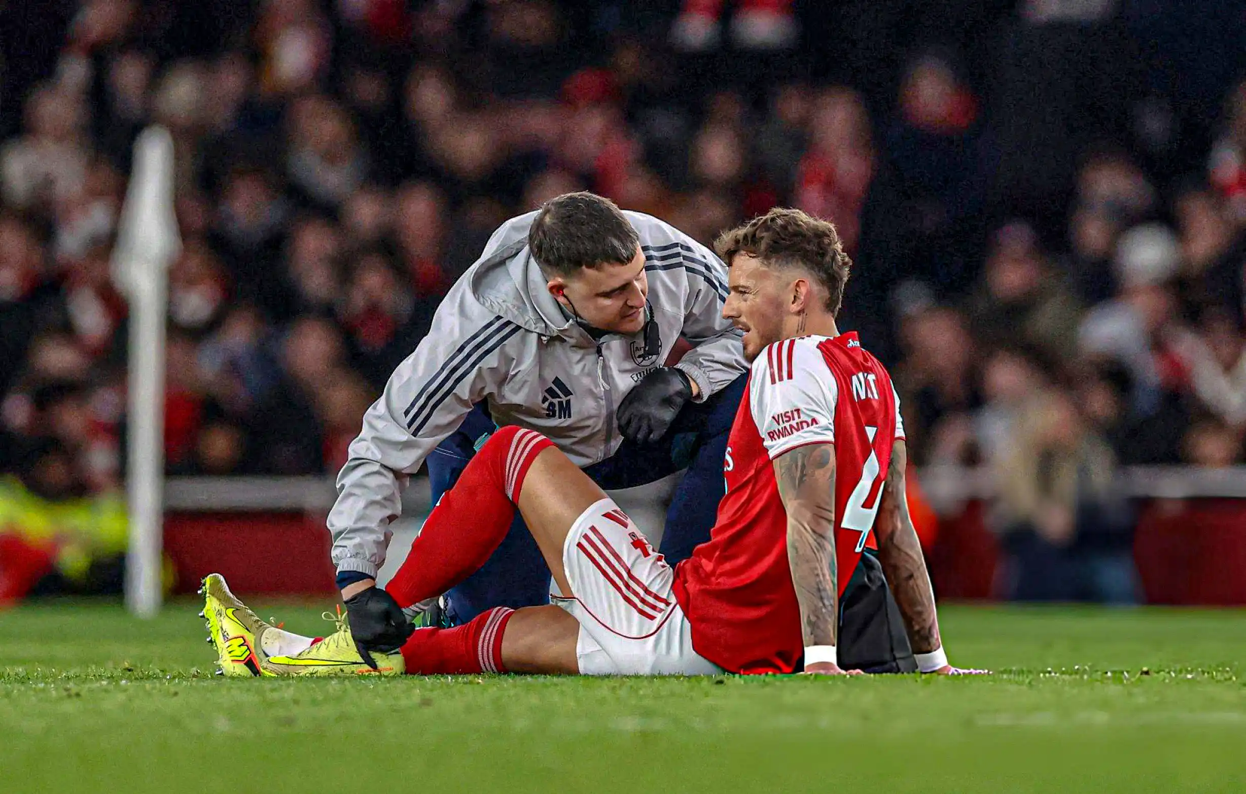 Ben White injured - Photo Credit : .Nowarsenal