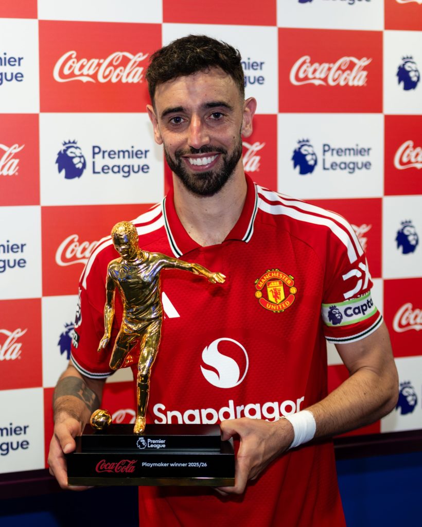 Bruno Fernandes Wins Premier League Playmaker of the Season and Player of the Season Awards - Photo Credit : Premeier League, X