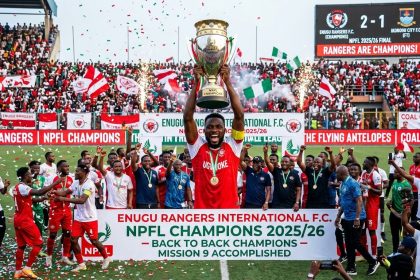 Enugu Rangers International Seal NPFL 2025/26 Title With Final‑Day Victory in Lagos - Photo Credit : Softfootball Media