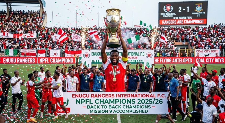 Enugu Rangers International Seal NPFL 2025/26 Title With Final‑Day Victory in Lagos - Photo Credit : Softfootball Media