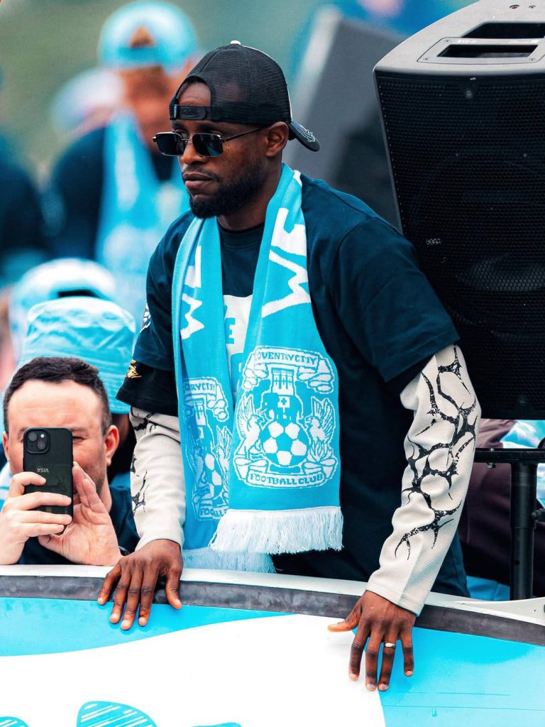 Frank Onyeka Celebrates Coventry City Promotion During Trophy Parade - Photo Credit : Coventry City, X