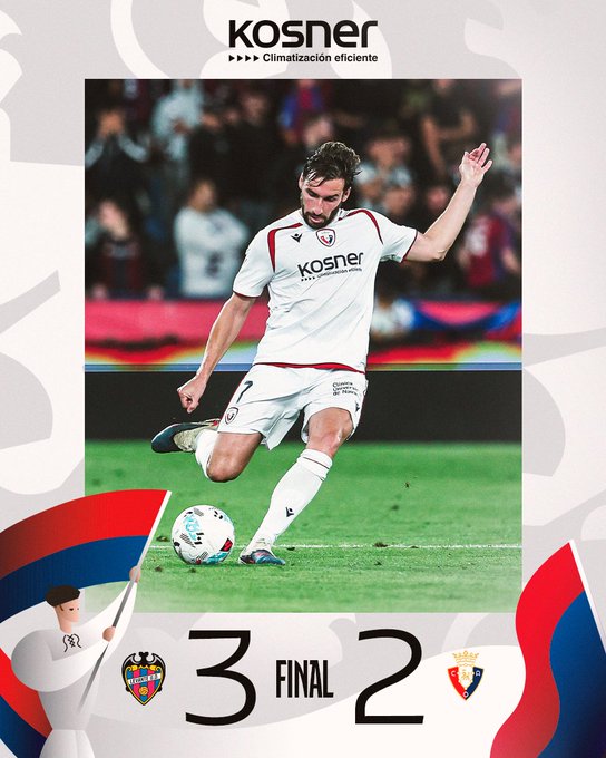 levante 3-2 osasuna. (photo credit: osasuna via x)