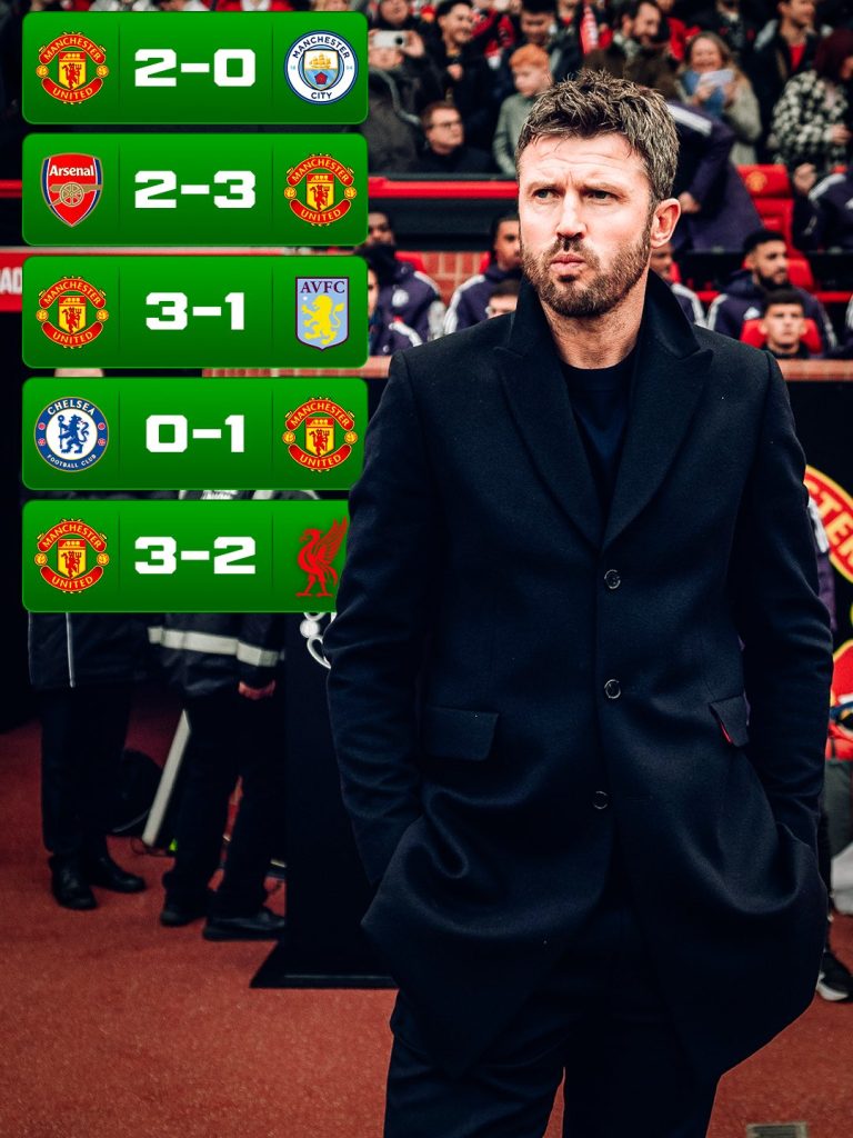 Michael Carrick remarkable impact in four months as interim manager- Photo credt: Fabrizio Romano via X