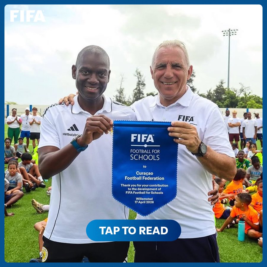 FIFA delegation led by Bulgarian legend Hristo Stoichkov officially launched the Football for Schools (F4S) programme in Curaçao and Turkmenistan- Photo credit: FIFA media
