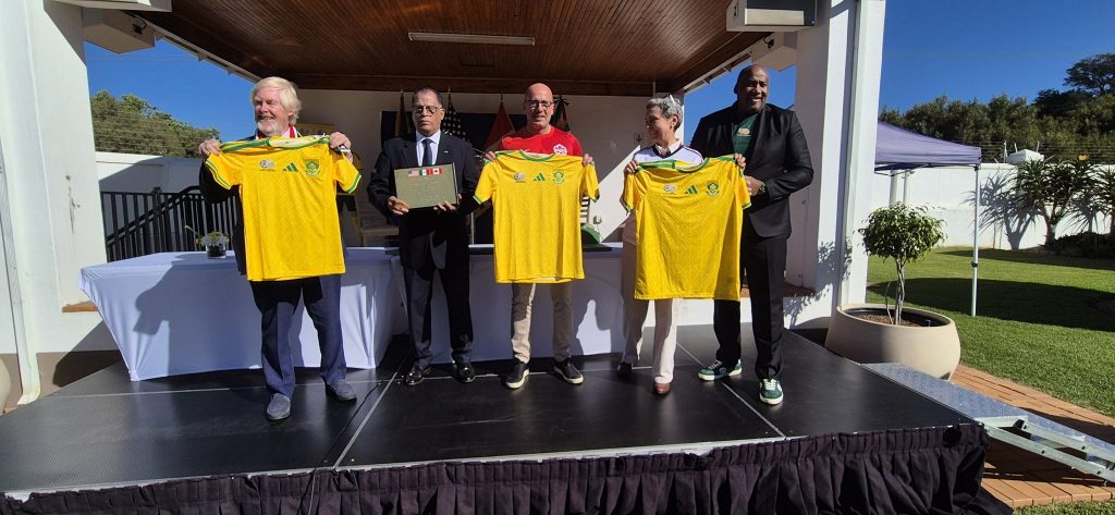 2026 FIFA World Cup hosts, the United States of America,  Canada and Mexico, wished Bafana Bafana and the South African Football Association well as they prepare to depart to the global tournament- Photo credit: SAFA media