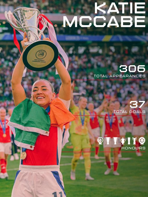 Katie McCabe. (photo credit: arsenal via x)