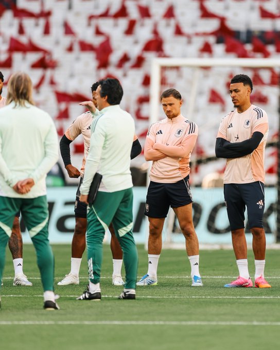 Aston villa training. (photo credit: aston villa via x)