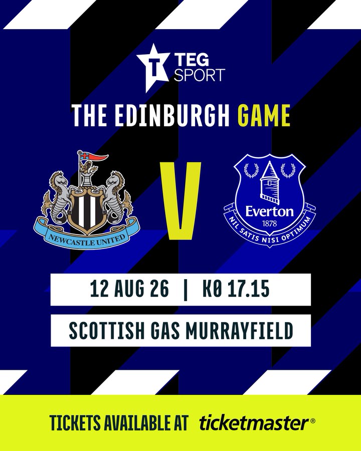 pre-season friendly bewteen everton and Newcastle United scheduled to take place at Murrayfield Stadium in Edinburgh- Photo credit: Everton media