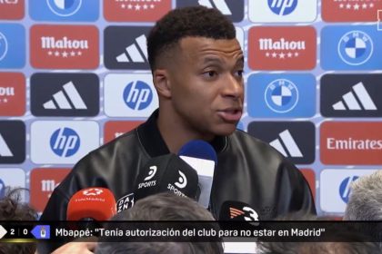 Kylian Mbappé during a press Conference - Photo Credit : Fabrizio Romano, X