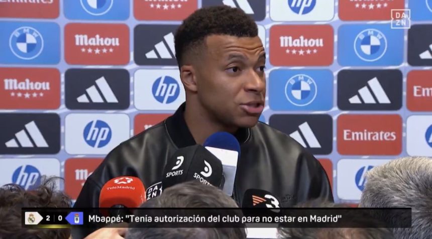 Kylian Mbappé during a press Conference - Photo Credit : Fabrizio Romano, X