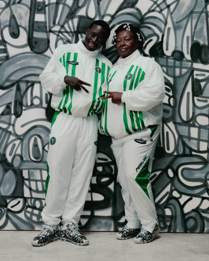 Patience Ozokwo Models New 2026 Super Eagles Streetwear Jersey Designed by Slawn and Nike - Photo Credit : Patience Ozokwo, Facebook