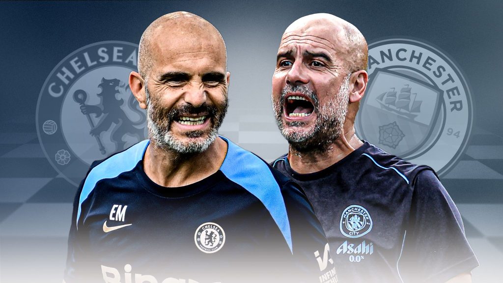 Pep Guardiola and Enzo Maresca - Photo Credit : Skysports