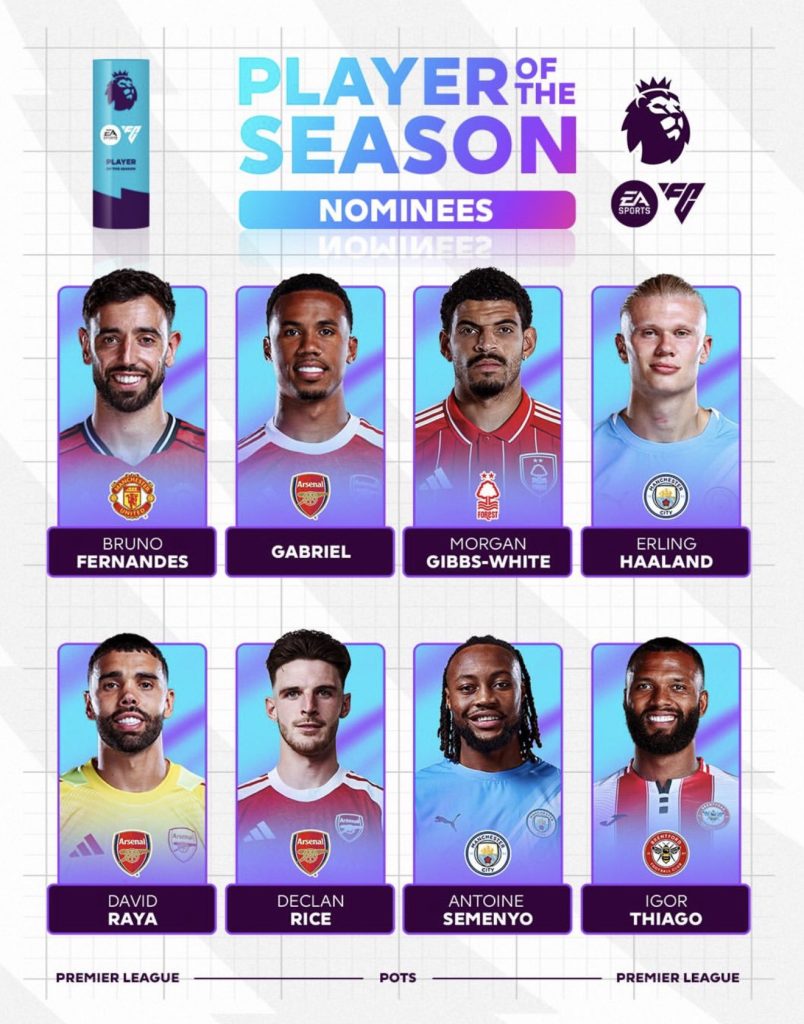 Premier League 2025:26 Player Of The Season Nominees - Photo Credit : Fabrizio Romano, X