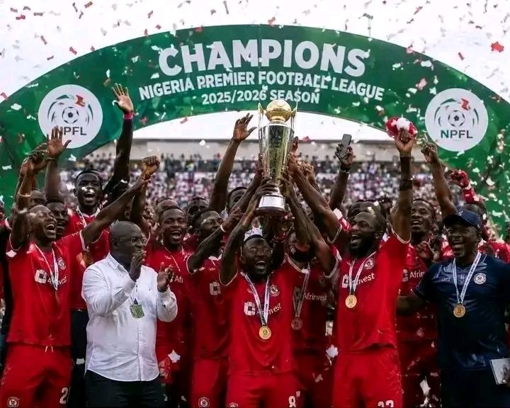 Rangers International F.C of Enugu on winning the 2025:26 NPFL title - Photo Credit : Softfootball Media