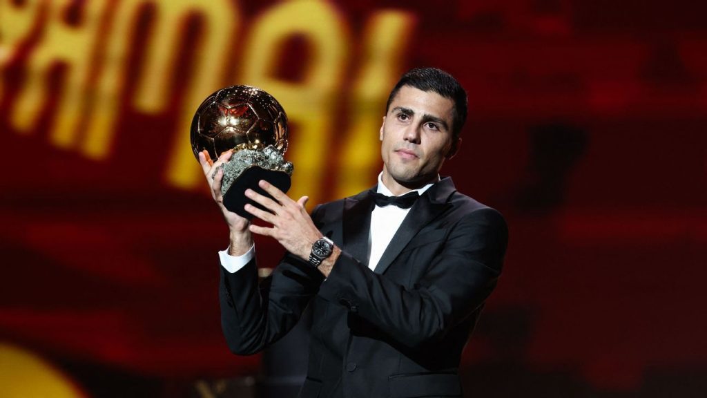 Rodri wins Ballon d'Or after Premier League, Euro 2024 glory - Photo credit : ESPN