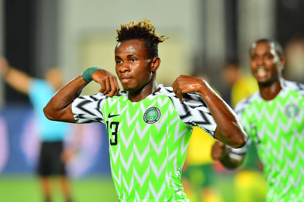 Samuel Chukwueze representing the Nigeria Super eagles - Photo credit : Dailypost Nigeria