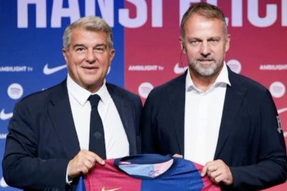 Joan Laporta & Hansi Flick - Photo Credit : Beyond the Match, Facebook