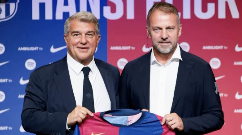 Joan Laporta & Hansi Flick - Photo Credit : Beyond the Match, Facebook