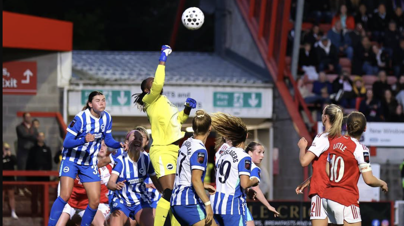 Chiamaka Nnadozie Shines Again As Brighton End Arsenal’s WSL Title Hopes - Photo Credit : Julie Sports