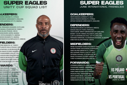 Super Eagles Official Squad For 2026 Unity Cup And June Friendlies - Photo Credit : Softfootball Media