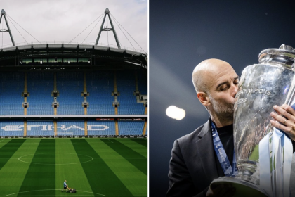 Manchester City Expanded North Stand & Pep Guardiola - Photo Credit : Fabrizio Romano, X