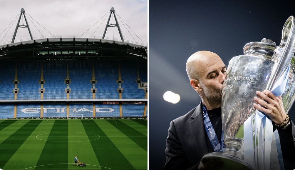Manchester City Expanded North Stand & Pep Guardiola - Photo Credit : Fabrizio Romano, X