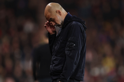 Pep Guardiola emotional : Photo Credit : Fabrizio Romano, X