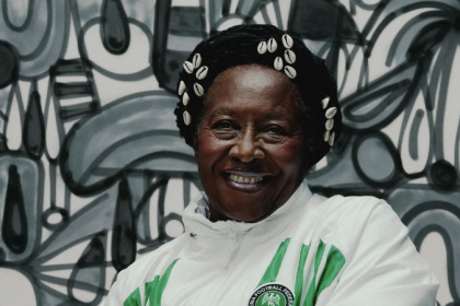 Patience Ozokwo Models New 2026 Super Eagles Streetwear Jersey Designed by Slawn and Nike - Photo Credit : Patience Ozokwo, Facebook
