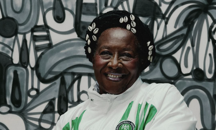 Patience Ozokwo Models New 2026 Super Eagles Streetwear Jersey Designed by Slawn and Nike - Photo Credit : Patience Ozokwo, Facebook