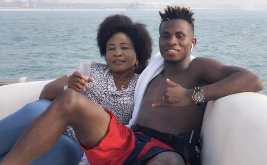 Samuel Chukwueze and Late Mother, Prophetess Serah Chinyere Chukwueze - Photo Credit : Samuel Chukwueze, Facebook