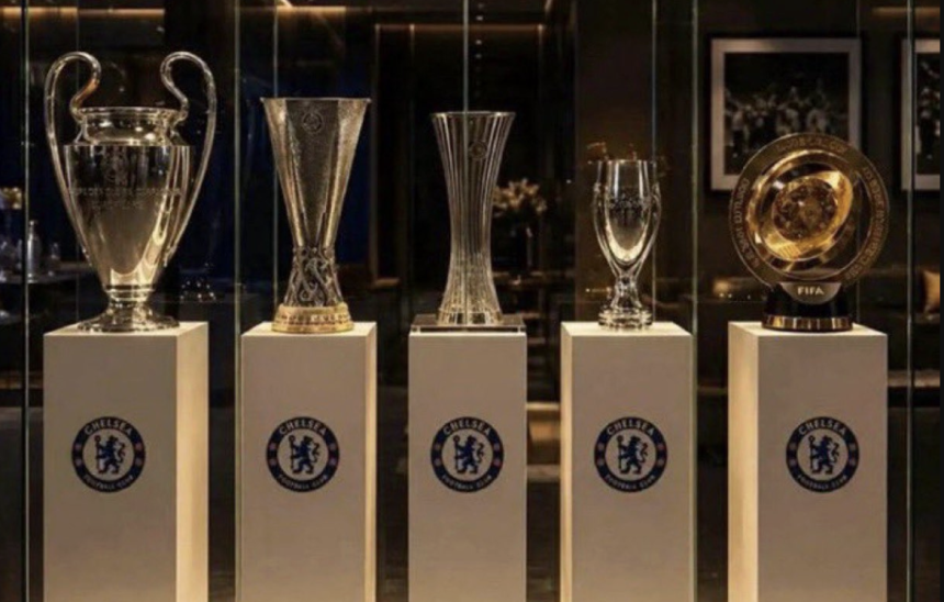 Chelsea Trophies showcase - Photo Credit : Chelsea, X