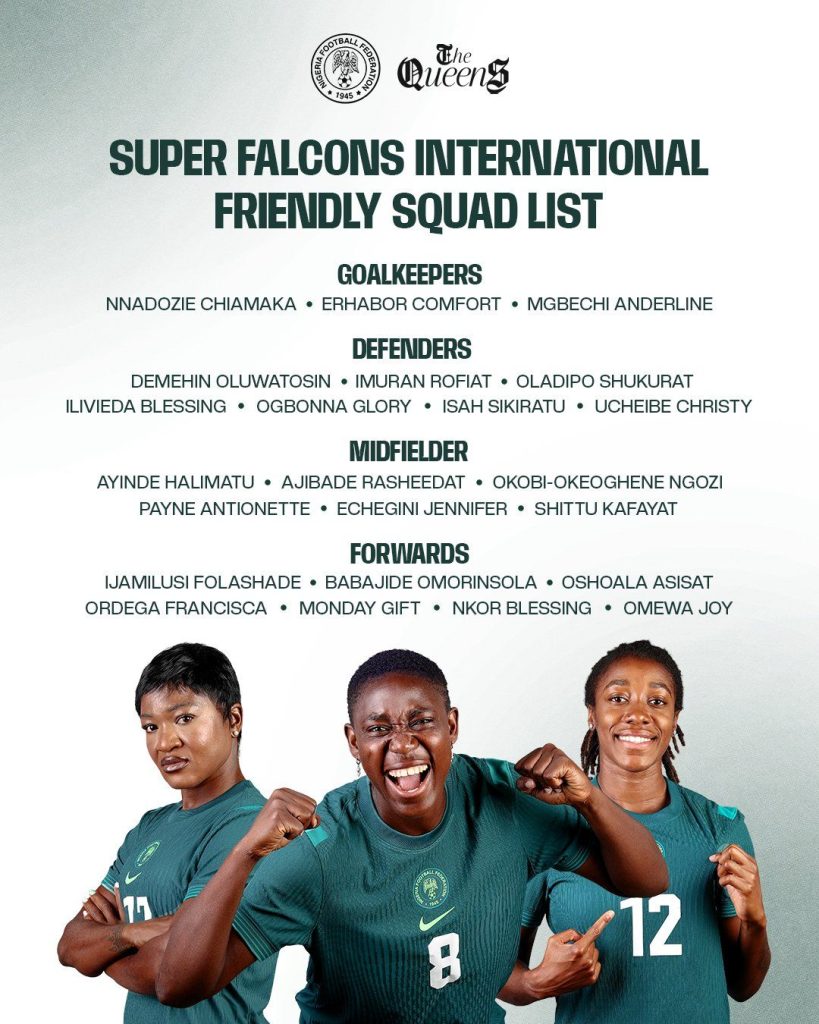 Super Falcons Name 25‑Player Squad for Senegal Friendlies in Ikenne - Photo Credit : Softfootball Media