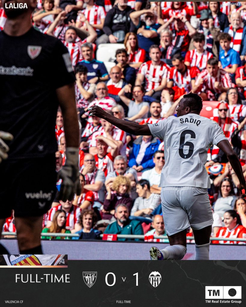 Valencia defeat Athletic Club away 0-1 - Photo Credit : Velencia CF, X