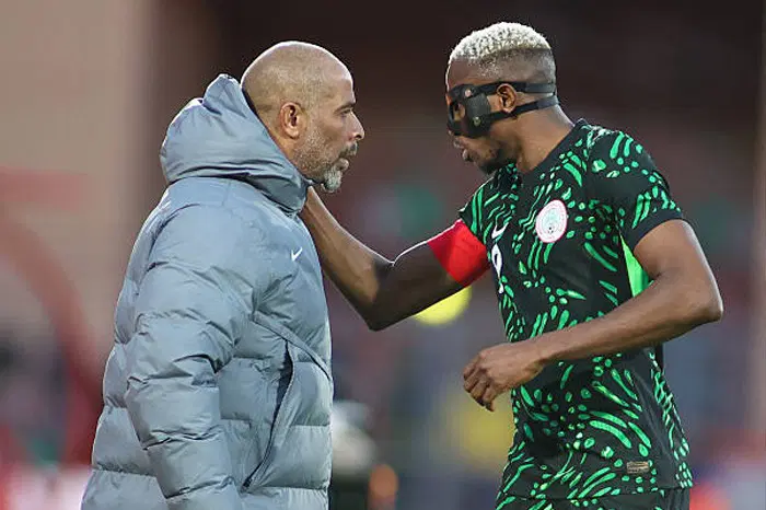 Victor Osimhen and Eric Chelle - Photo Credit : Vanguardngr