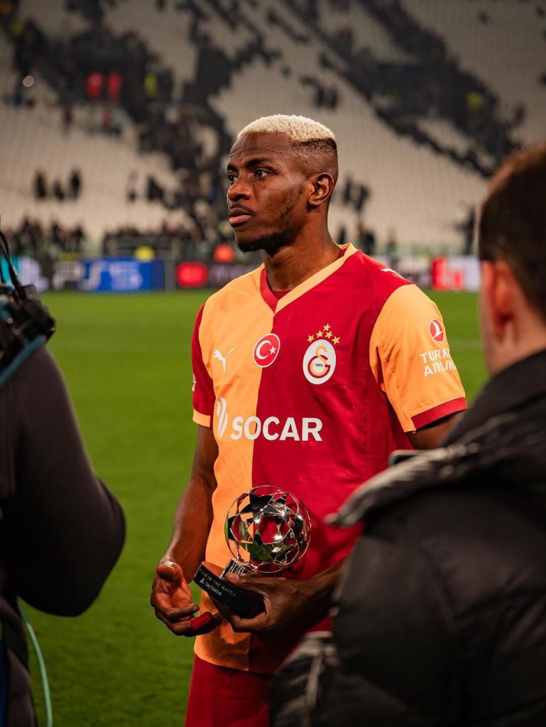 Victor Osimhen wins Champions League Man Of The Match Rankings with Galatasaray - Photo Credit : Julie Sports, Facebook