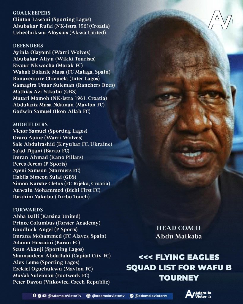 WAFU B U-20 Championship as Head Coach Abdu Maikaba invites 35 players to camp - Photo Credit : Ademola Victor