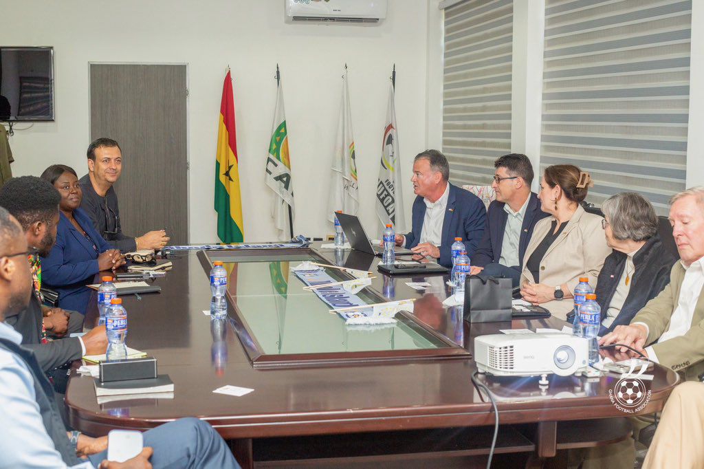 Ghana Football Association meet officials from Bryant University (Photo credit: Ghana Football Association media)