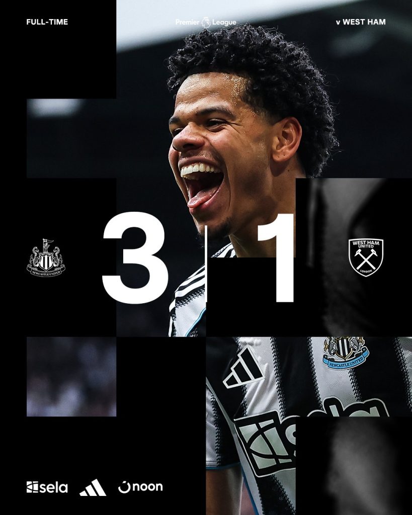 Newcastle United Cruise Past West Ham as Relegation Pressure Mounts (Photo credit: Newcastle United media)