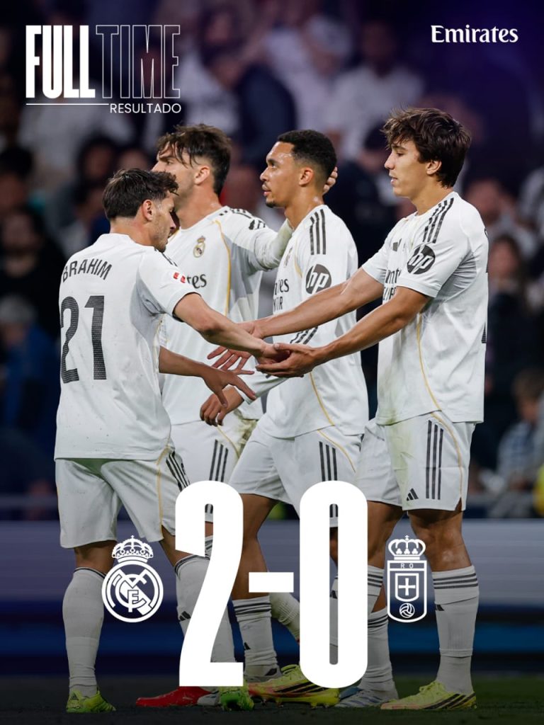 Real Madrid 2-0 real Oviedo (Photo credit: Real Madrid media)