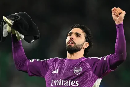 David Raya wins the Premier League Golden Glove for the 2025/26 season (Photo credit: bbc media)
