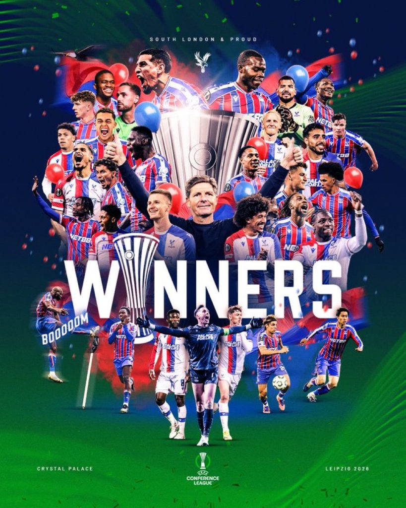 Crystal Palace, Champions of Europe (Photo credit: Crystal palace)
