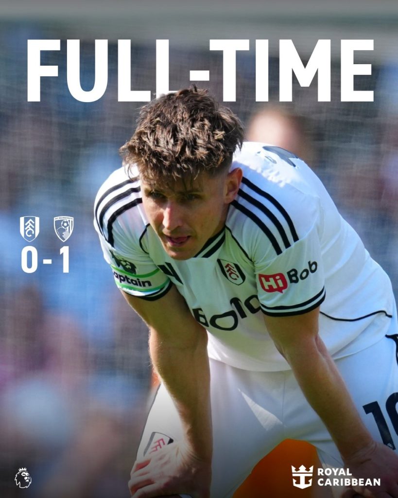 fulham 0-1 bournemouth. (photo credit: fulham via x)