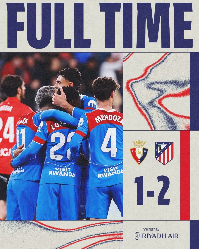 osasuna 1-2 atletico madrid. (photo credit: atletico madrid via x)